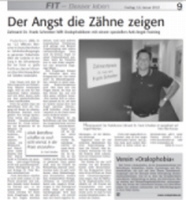 Bericht zum Thema Oralophobie im Gesundheitsmagazin des Westfalen-Blatts “Fit-besser leben”, Ausgabe Nr. 94 vom 13.01.2012 Bericht zum Thema Oralophobie im Gesundheitsmagazin des Westfalen-Blatts “Fit-besser leben”, Ausgabe Nr. 94 vom 13.01.2012